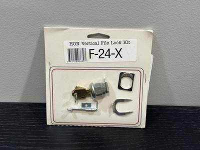 HON Vertical File Cabinet Lock Kit F-24 w/Two Keys & Installation Instructions