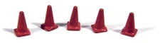 JL Innovative Designs HO Scale Detail Parts - Highway Cones Painted 5-Pack