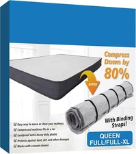 Bolsa al vacío para colchón Queen/Full/Full-XL, con correas para mudanza