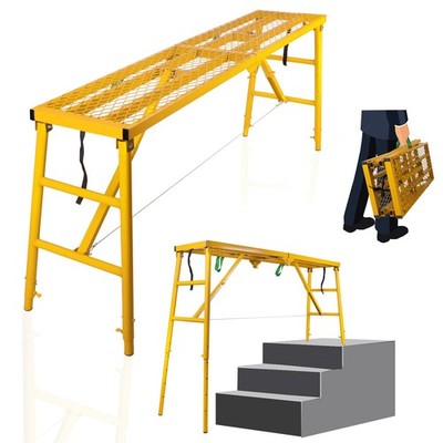 NETRCRHOM Folding Scaffolding Platform, 71L x15.7W x51H''770 Lbs, Adjustable ...