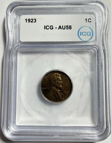 1923-P Lincoln Cent - ICG AU58- Just Graded / New Holder