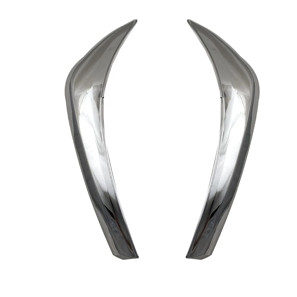 Chrome Front Head Light Eyelid Cover Trim For Toyota Land Cruiser LC200 12-15 - Image 3 of 4