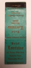 Matchbook Cover OH Toledo - Hotel Lorraine