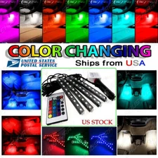 4x RGB 36-LED Light Neon Strip Lighting Kit for Front Grill Car Truck