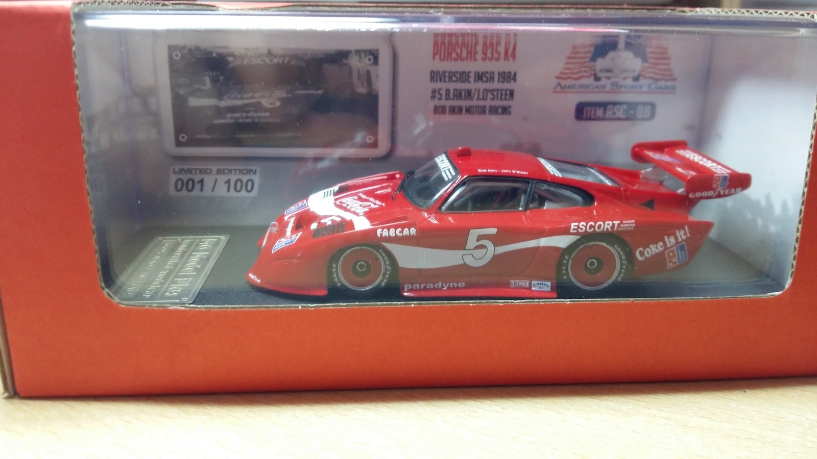 Porsche 935 K4 Riverside IMSA n°5 Coca Cola 1984 scala 1 43 American Sport Cars Porsche 935 K4 Riverside IMSA n°5 Coca Cola 1984 scala 1 43 American Sport Cars