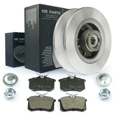 Bremsscheiben inkl. Lager ABS-Sensorring Bremsbeläge hinten für Renault Scenic