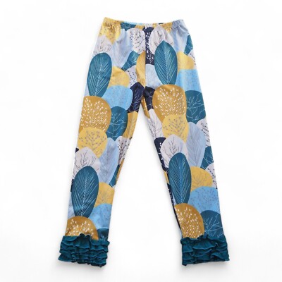 Unbranded Boutique Floral Print Pants Multicolor Youth Girls 8