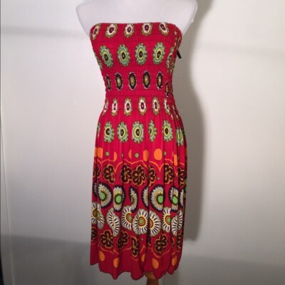 floral print dresses knee length Sanganeri Floral Printed Knee Length Pleated Summer Dress main image 1