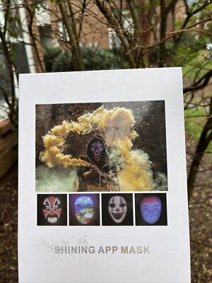 Programmable LED Face Mask -App Control- Rechargeable Shining Mask