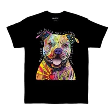 Brand New Gildan Black Color T-shirts/Tee Beware Of Pit Bulls