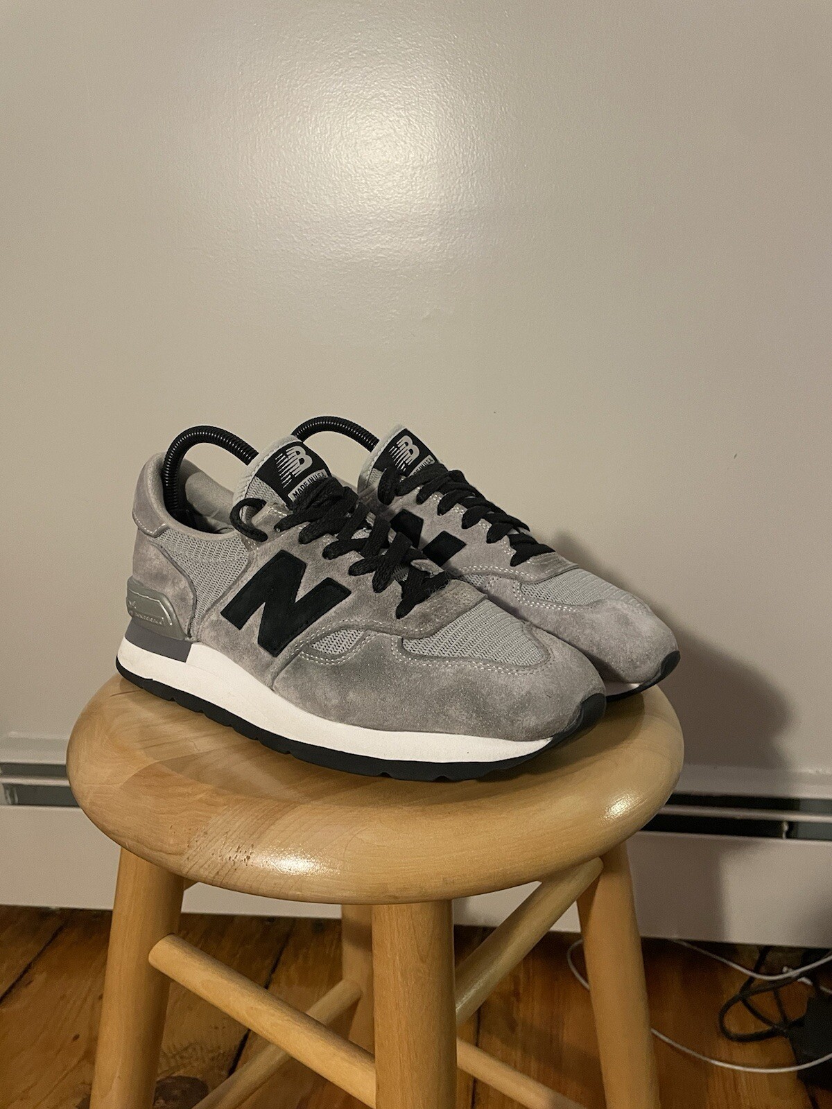 New Balance 990v1  Made in USA Men 7 1/2 Shoes New Gray Silver Black White