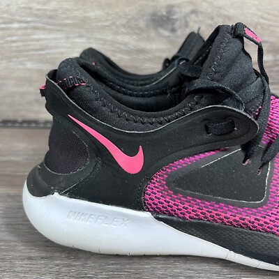 Nike Womens Flex 2019 RN Running Sneakers Black Pink White