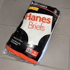 New Hanes Underwear 3XL White Briefs Vintage 90s USA Made Cotton Vintage 1995