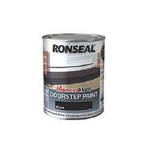 Ronseal Diamond Hard Doorstep Paint Hard Wearing Black  2 Sizes 250ml  750ml