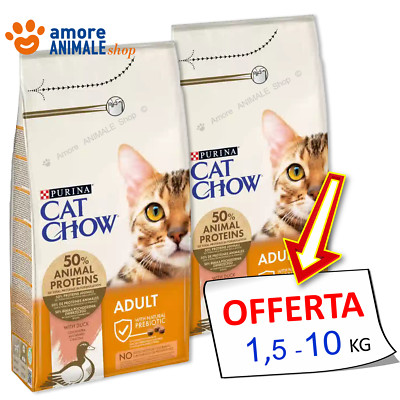 Purina Cat Chow   Adult, Ente - 1,5/10 KG - Kroketten Katze, Katzen