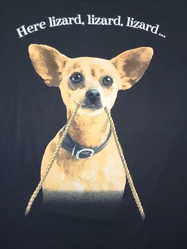 Vtg 1998 Taco Bell Chihuahua 'Here Lizard, Lizard …' Tee, 2 Sided, XL, 24x32" - Picture 2 of 24