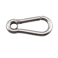 316 STAINLESS STEEL SPRING CLIP CARABINER W/ EYE KEY LOCK 1/2" (S0121-K160)