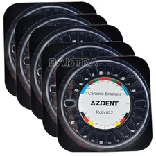 5 Bolsas Soporte de Cerámica para Ortodoncia Dental Frenos 5*5 Roth.022 Ganchos