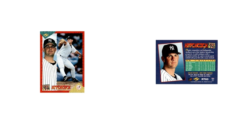 Sterling Hitchcock Rookie 1994 Score Rookie & Traded #RT83 New York Yankees NM - Image 3 of 3