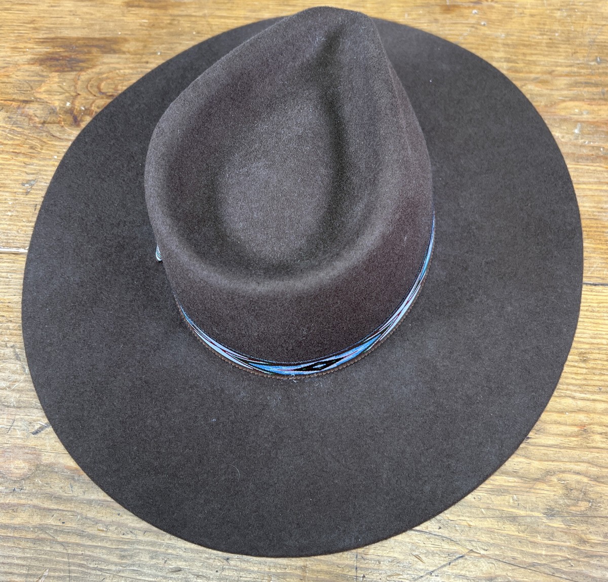 ROCKIN C by Cavenders 100 Australian Wool Brown Felt Western 