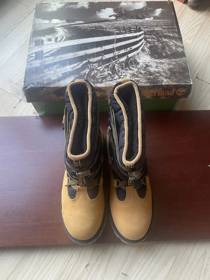 Timberland 6 pulgadas Acolchado 72713 Trigo/Azul Nuevo En Caja 650 Botines 3 Juveniles Y2K Foto 2 de 4