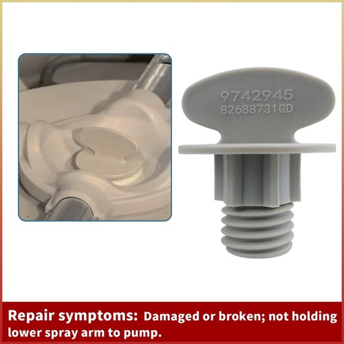 Genuine OEM Whirlpool Dishwasher 9742945 Lower Spray Arm Nut WP8268873 - Picture 3 of 3