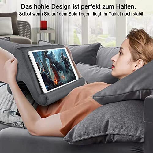 Support d'oreiller pour tablette dock angles de vision multiples pour lit canapé bureau - Photo 7/7