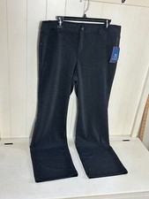 Women's Izod Knit Pants - Gray Heather - Size 16 STRETCH - New Retail 58