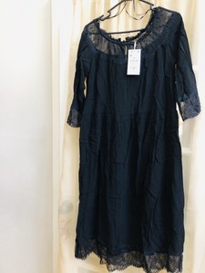 black lace detail dress