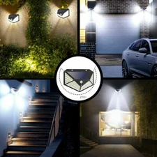 100 LED Solar Power Light PIR Motion Sensor Outdoor Waterproof Lamp Wall Garden