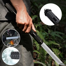 Outdoor Survival Combat Knife Tactical Knife Pipe Stick Knife w/ Fire Starter US