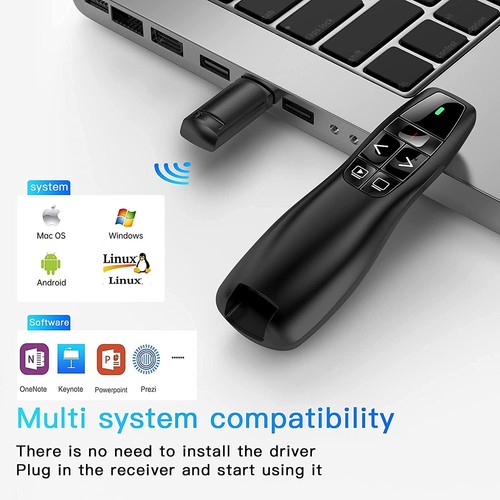 2.4 GHz USB Presenter Powerpoint Clicker Präsentation Fernbedienung Wireless DE - 第 3/12 張圖片