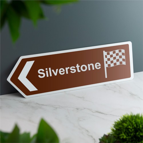 Silverstone Circuit Road Sign Acrylic UV Printed Customisable Race Track Sign - Picture 3 of 7