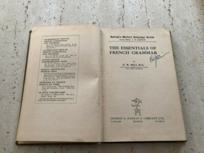 Das Wesentliche der französischen Grammatik von C. W. M.A 1936