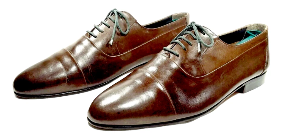 Vintage 80s NUNN BUSH Women SIZE 10 Oxford Brown Leather Annie Hall Men Size 8.5 - Image 4 of 4