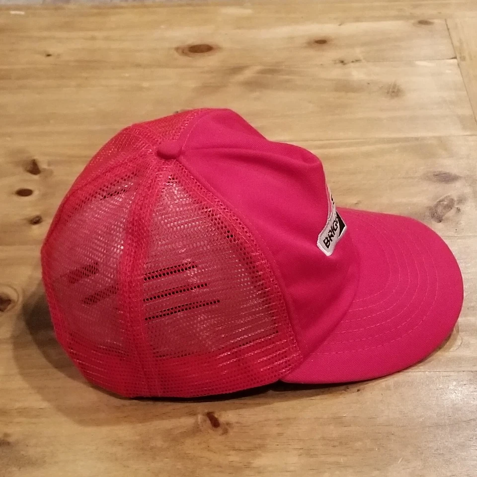 Gorra de Colección Briggs & Stratton Snap Back Roja Hecha en EE. UU. Motor Malla Talla Única Foto 4 de 4