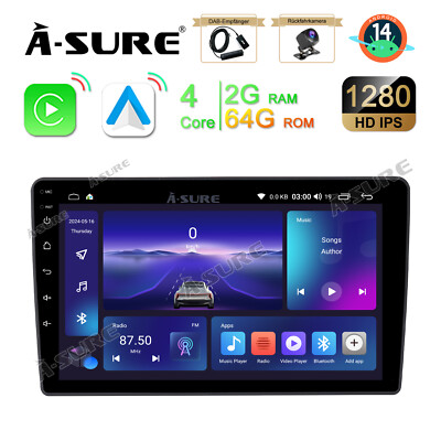 2+64GB DAB+ kamera Autoradio Für Ford Focus Transit S-Max Carplay Navi GPS 64G