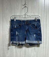 SO midi distressed jean shorts size 5 juniors