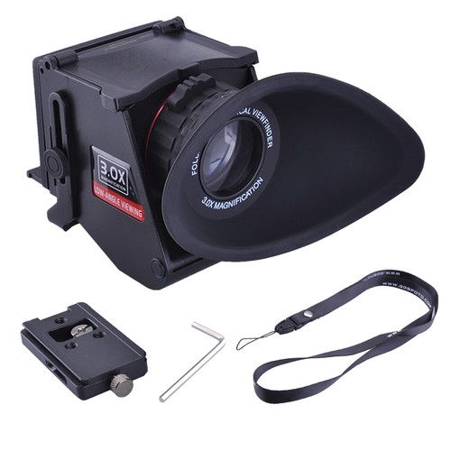 Neewer S5 Foldable 3"/3.2" 4:3/3:2 LCD Viewfinder 3X Optical Magnification