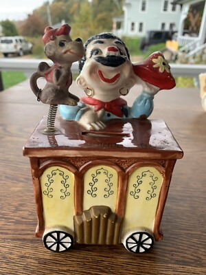 1950s Ceramic Organ Grinder & Monkey Bank