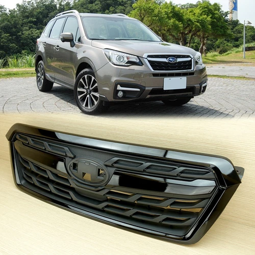 New Fit SUBARU FORESTER Matte Black & Gloss Black 2014-2018 Front Grille ABS
