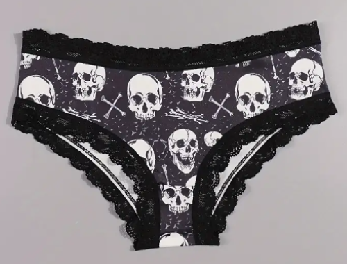 Satin Low Rise Bikini Panty W/Lace Trim Sexy Silky Naughty Sissy Size XL ☠️🌹 - Picture 7 of 16