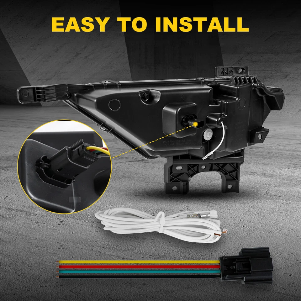 Luces antiniebla LED parachoques ámbar señal de giro DRL para Ford F150 2021 2022 2023 con cable Foto 4 de 4