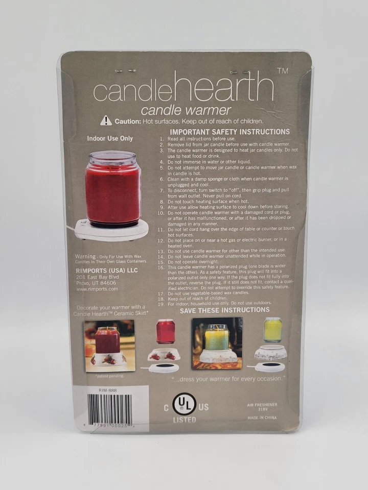 Plato calentador de velas eléctrico Candle Hearth con falda calentador de cerámica. ¡Nuevo! Foto 4 de 4