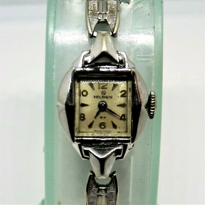 Ladies Helbros Vintage 17 Jewels Manual Wind Mesh Battery Runs Well Nice Vintage Helbros 17 Jewel Mechanical Wind-Up Ladies Watch | eBay main image 2