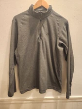 Nike ACG Sweatshirt Men Small Gray Thermal Waffle Base Layer 1/4 Zip Shirt #51