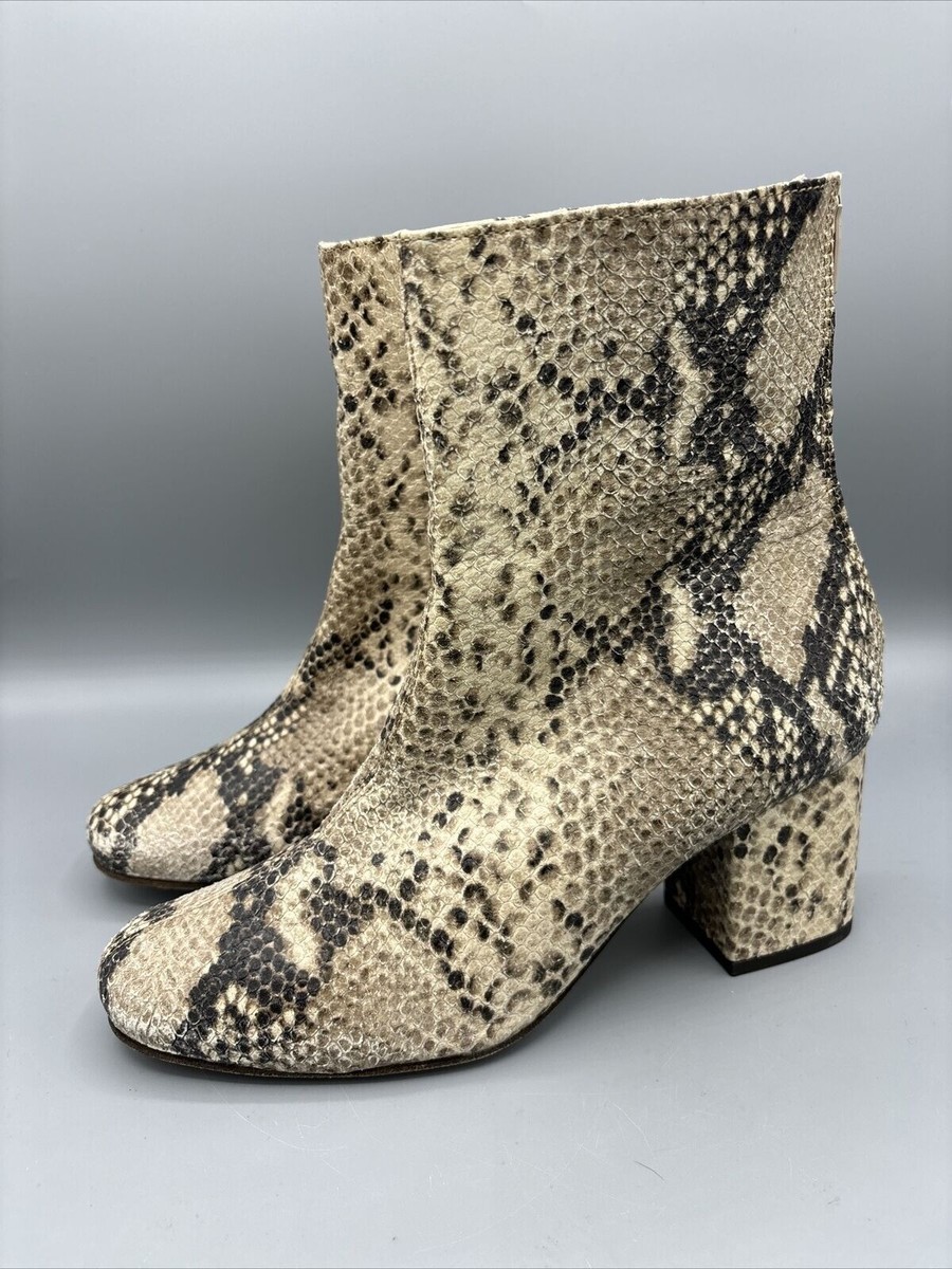 Free People Snake Skin Reptile Block Heel Women’s Boots Size 37