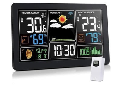 Wireless Sensor Weather Station Indoor Outdoor Thermometer Hygrometer Kalawen