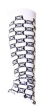 Women's Stretch Leg Warmers  Checker Skull and Crossbones