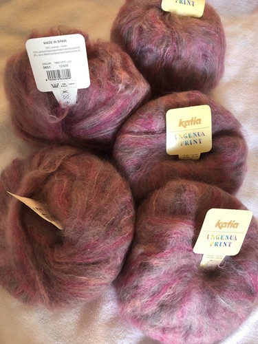 3 Pelotes Neuves INGENUA 78% Mohair 9% Laine Mérinos De KATIA